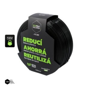ECOFILA RECARGA HELLBOT PLA 1KG (SIN CARRETE) - NEGRO