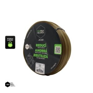 ECOFILA RECARGA HELLBOT PLA 1KG (SIN CARRETE) - BRONCE