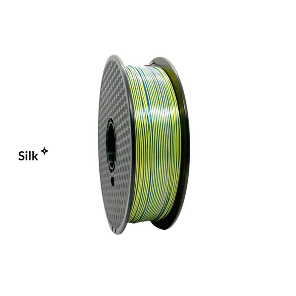 ECOFILA HELLBOT PLA SILK TRICOLOR 1KG AZUL-AMARILLO-VIOLETA