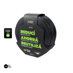 ECOFILA RECARGA HELLBOT PLA 1KG (SIN CARRETE) - GRIS GRAFITO
