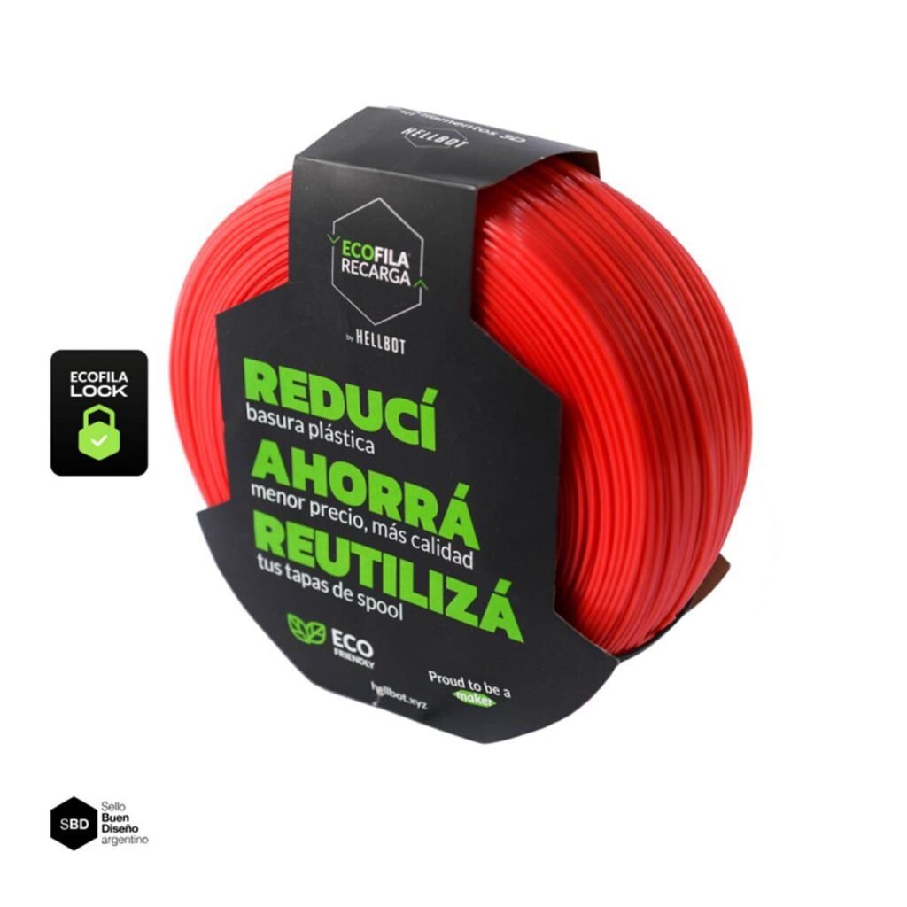 ECOFILA RECARGA HELLBOT PLA 1KG (SIN CARRETE)