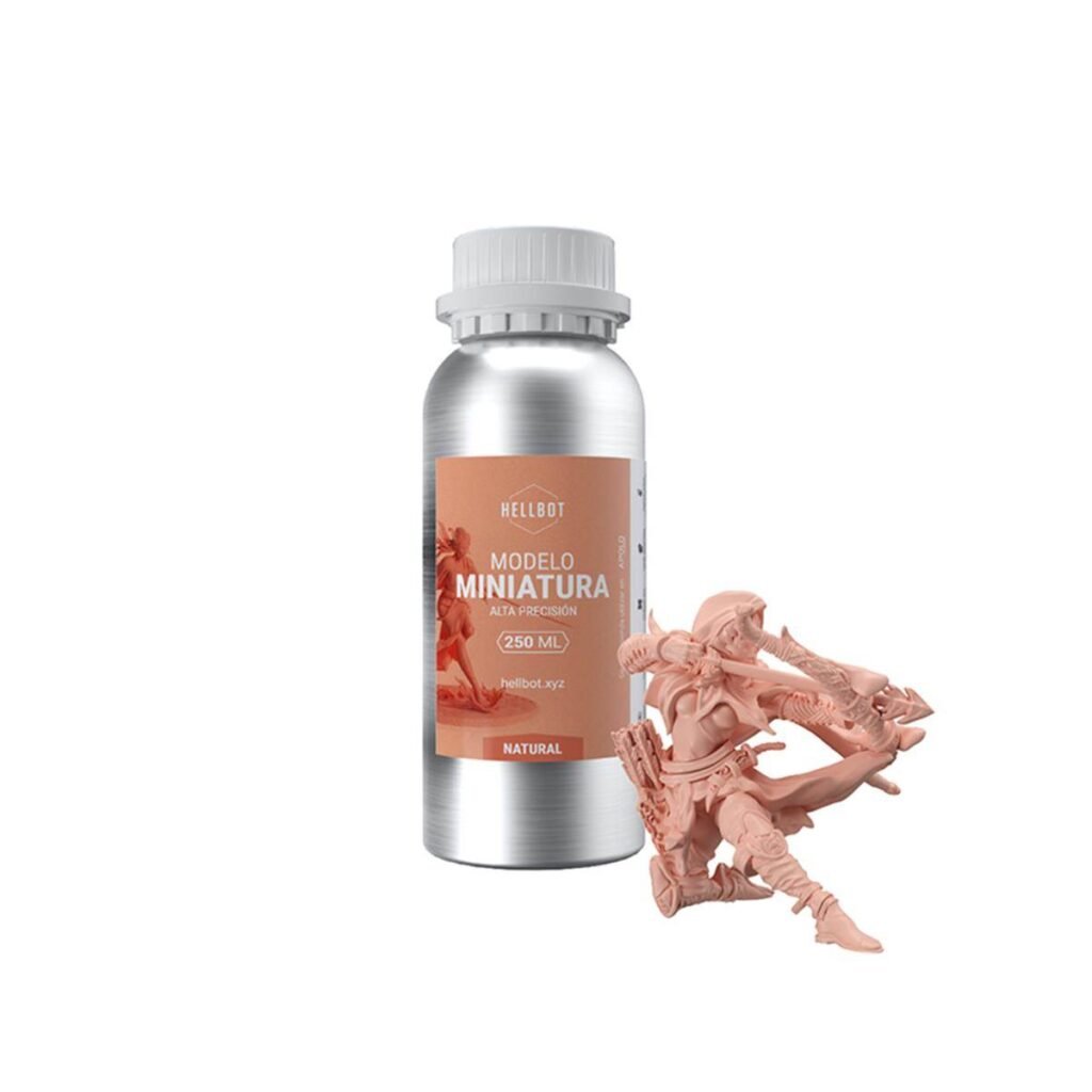 RESINA HELLBOT MODELO MINIATURA 250ML NATURAL